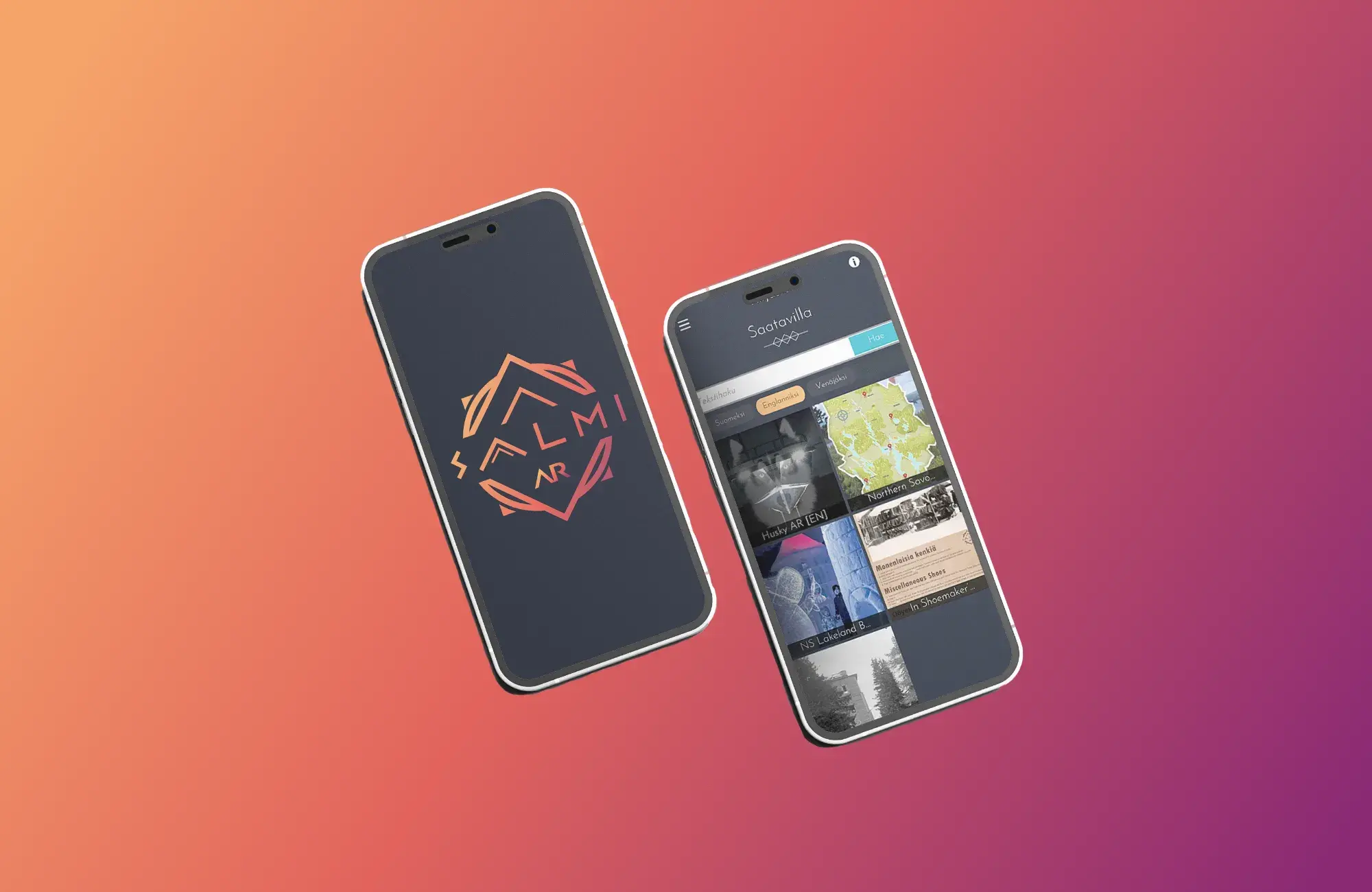 Salmi AR mocup puhelimella.