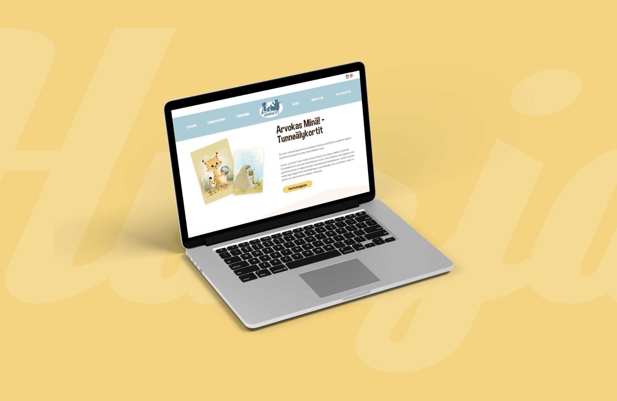 Emmotit kansikuva, jossa mockup.