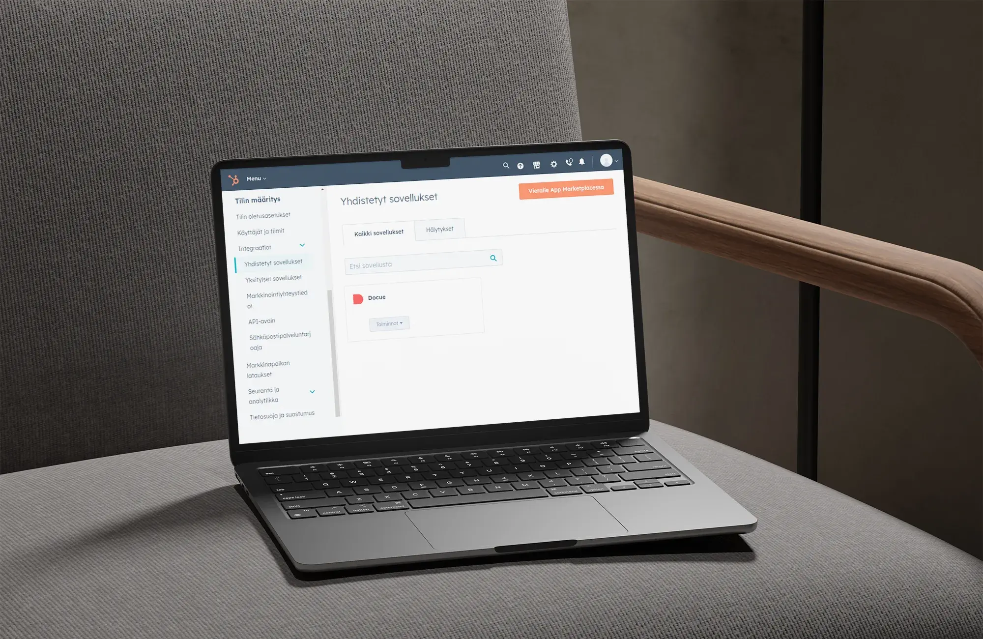 Auntie: Hubspot & Docue -integraatio.