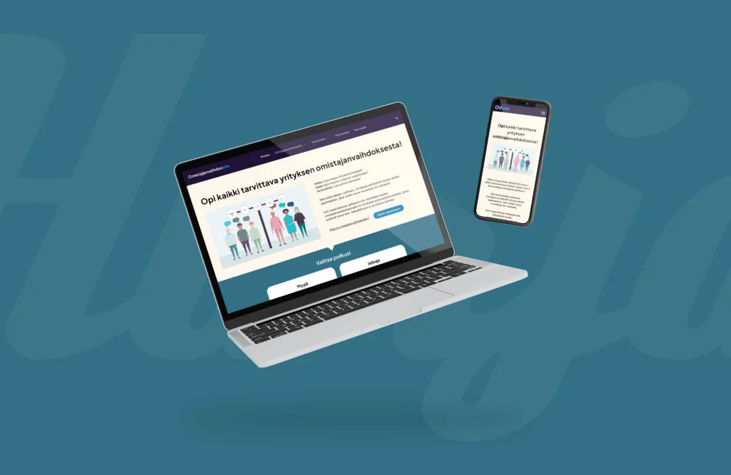 Hurja Solutions: OV-info mockup.