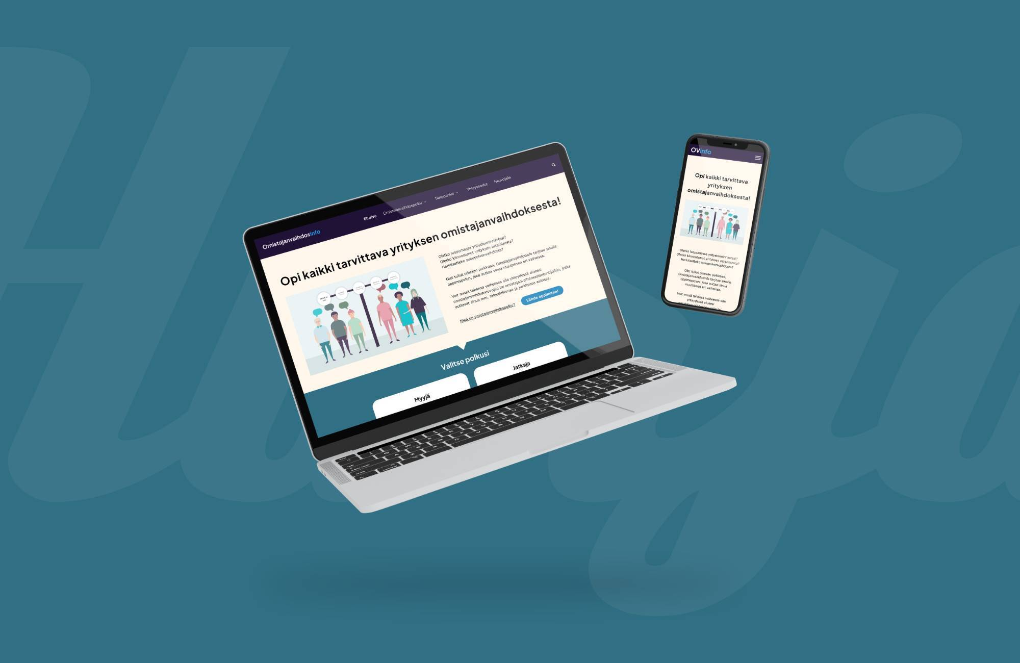 Hurja Solutions: OV-info mockup.