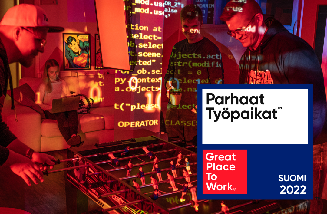 Hurja Solutions Suomen parhaat työpaikat logo.