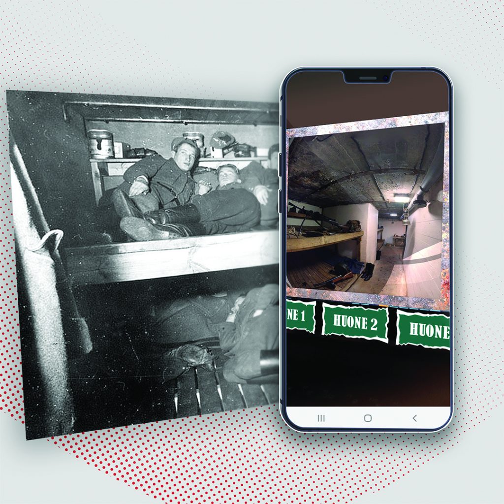 Xamk AR-sovellus mockup.