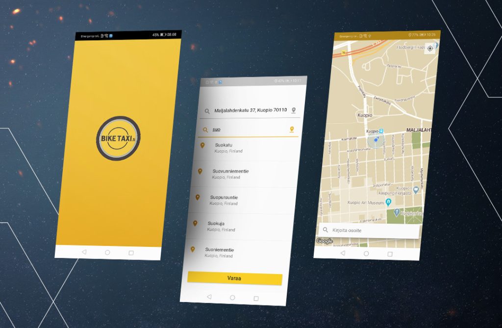 Hurja Solutions Biletaxi layout Flutter.