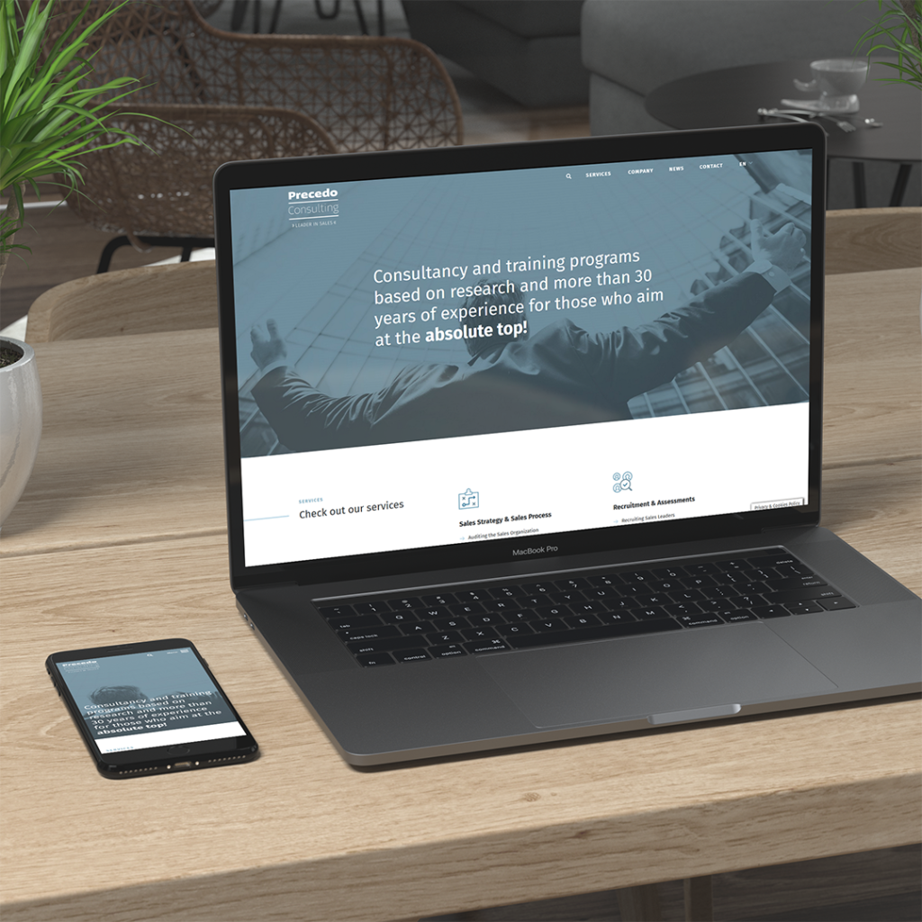 Precedo consulting mockup.