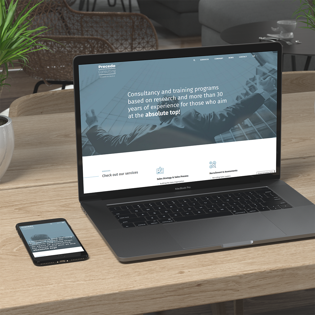 Precedo consulting mockup.