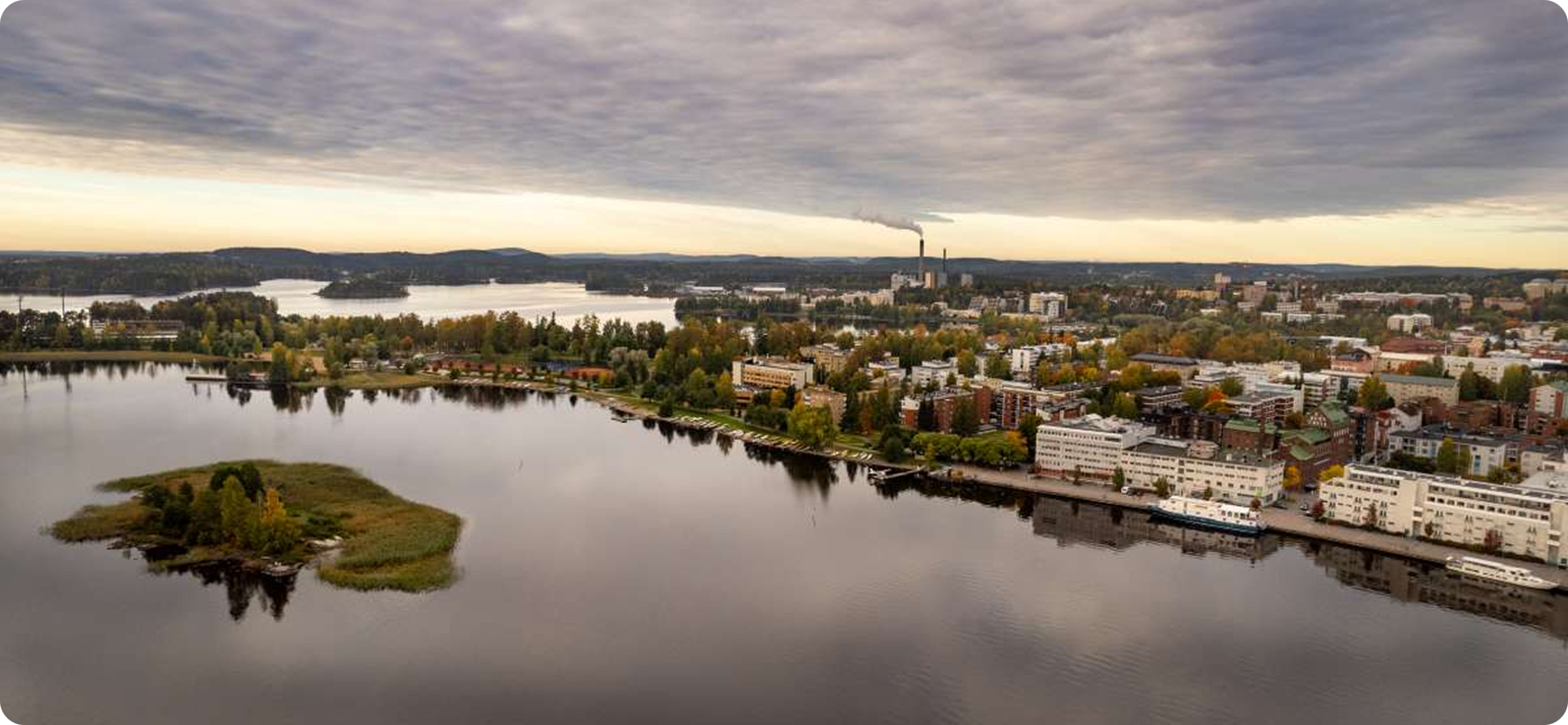Ilmakuva kuopion kaupungista.